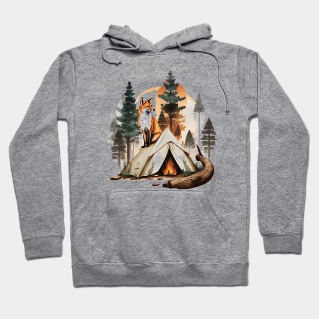 fox art Hoodie by Nature